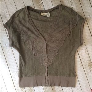 Sheer Olive Green Blouse